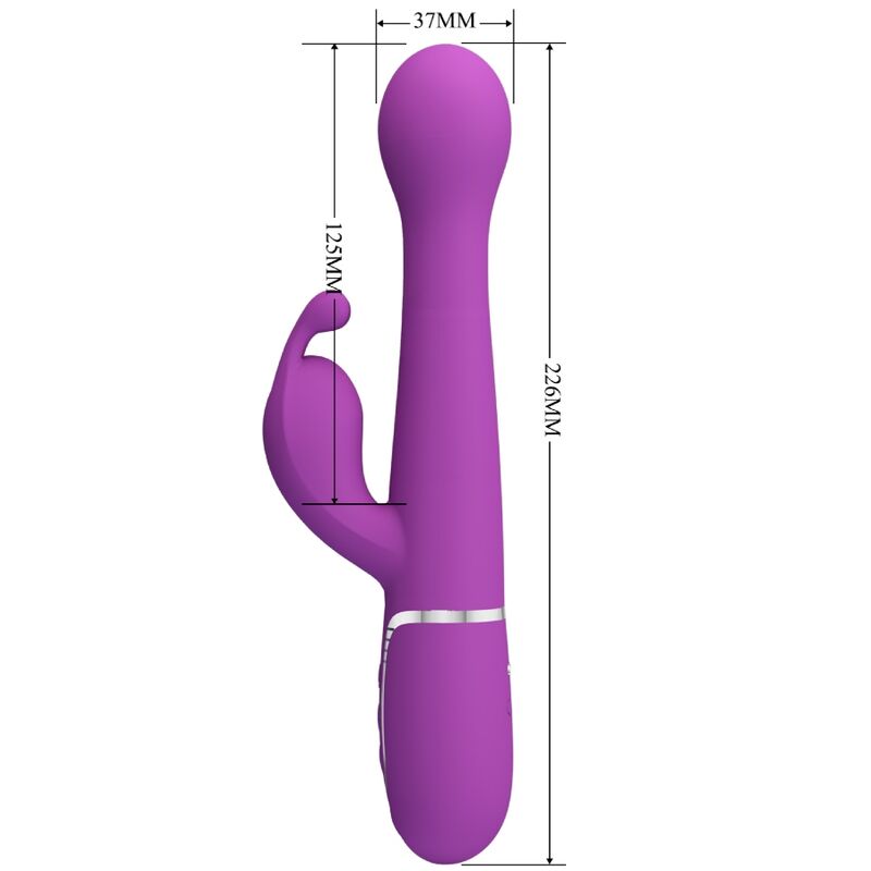 Pretty Love Dejon 3 en 1 - Vibrador Rabbit Multifunción Púrpura