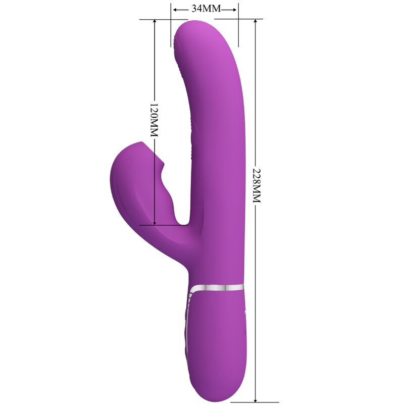 Pretty Love Perlita 3 en 1 - Vibrador Rabbit Multifunction Púrpura