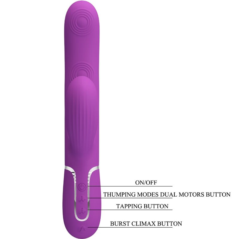 Pretty Love Perlita 3 en 1 - Vibrador Rabbit Multifunction Púrpura