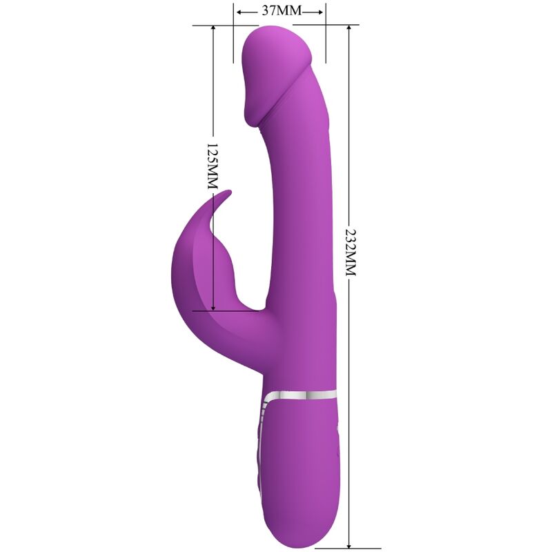 Pretty Love Kampas 3 in 1 - Vibrador Conejo Multifunción Púrpura