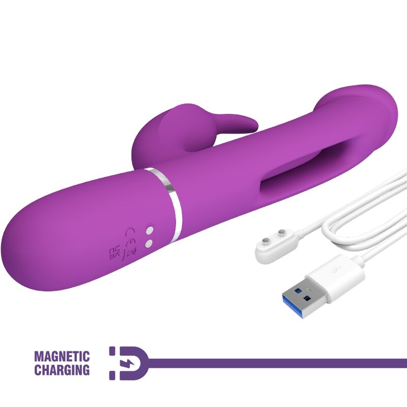 Pretty Love Kampas 3 in 1 - Vibrador Conejo Multifunción Púrpura
