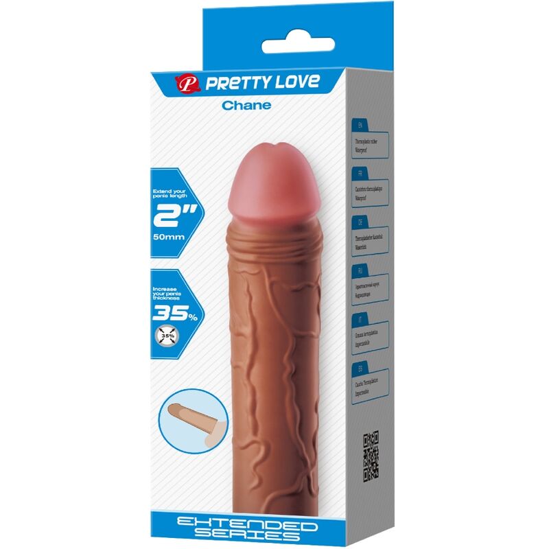 Pretty Love Chane Penis Sleeve con Extensión 5cm - Tono Mulatto