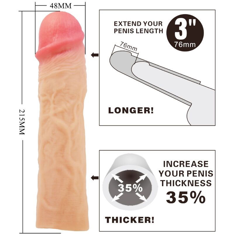 Pretty Love Derek - Extensión de Pene 7.6 cm