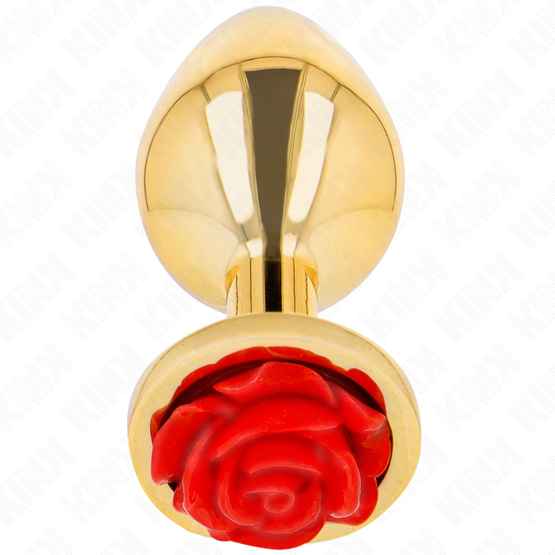 Plug Anal Gold Rose Red Kink Pleasure Plugs - Tamaño S