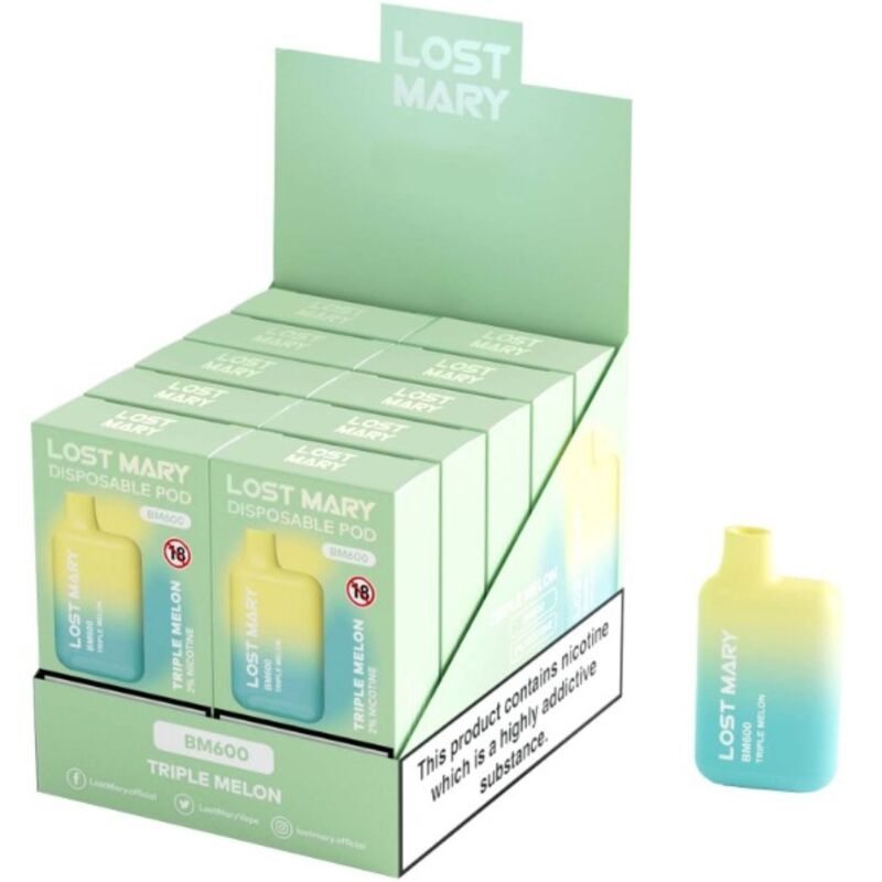 Lost Mary BM600 Vaper Desechable 600 Puffs Triple Melón 20mg Nicotina