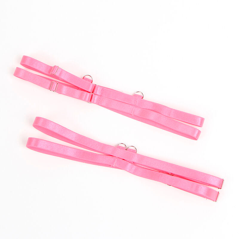Subblime Set de Lencería con Encaje y Liguero Rosa y Lila L/XL