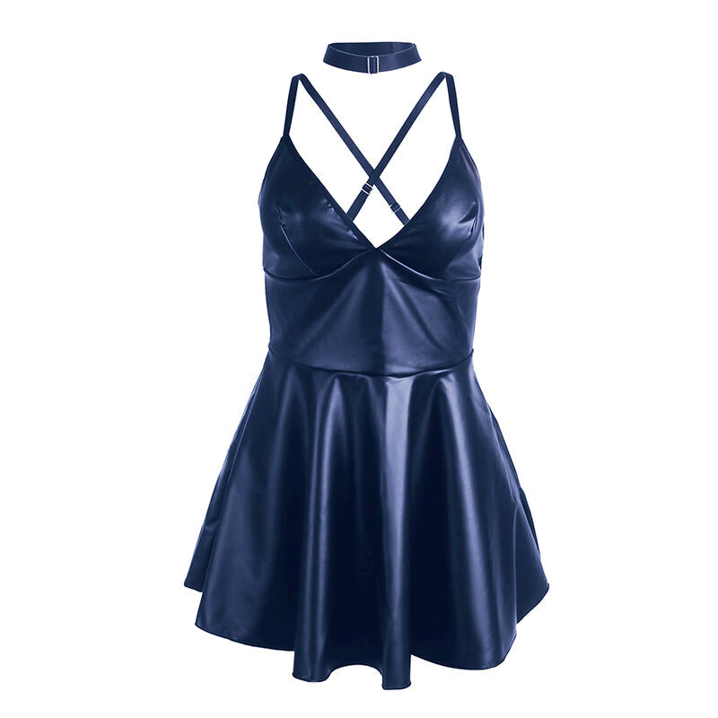Vestido Azul con Tirantes de Cuero Sintético - SUBBLIME 955427 L/XL