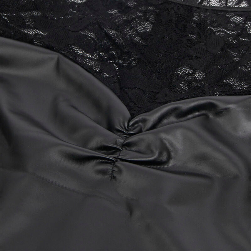 Vestido Largo Sensual Manga Larga con Encaje Negro S/M - Subblime