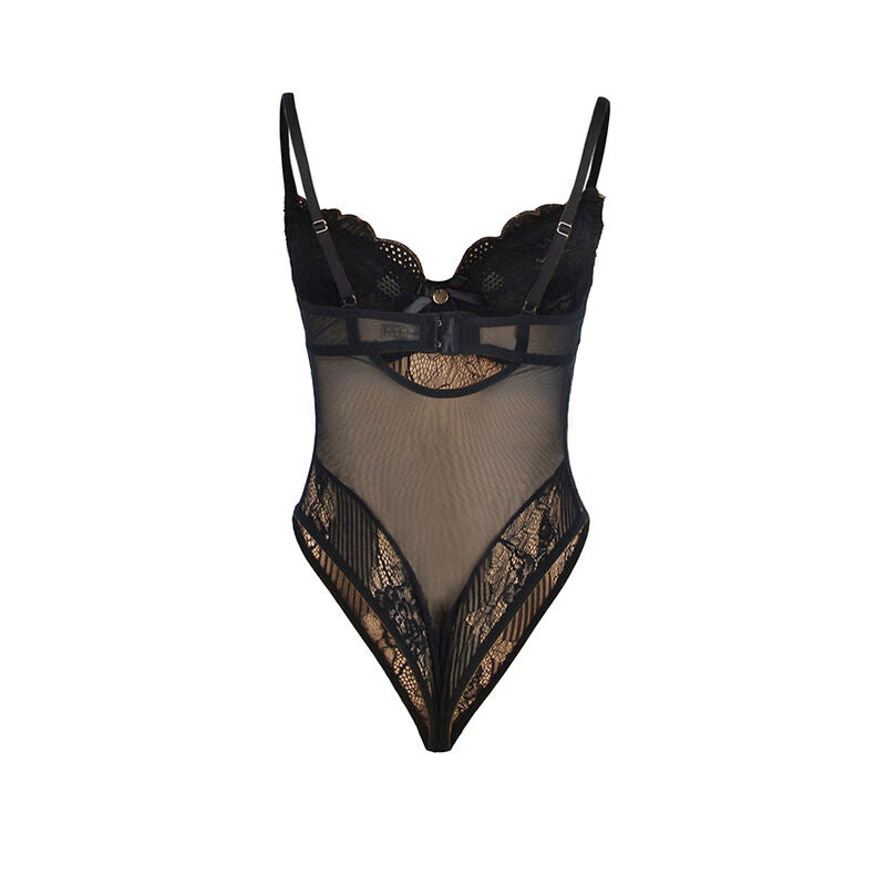 Bodysuit de Encaje Negro con Cierre Inferior - Subblime Bodies S/M