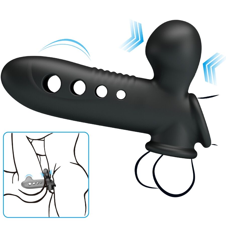 Pretty Love Crane Penis Sleeve with Airbag Black