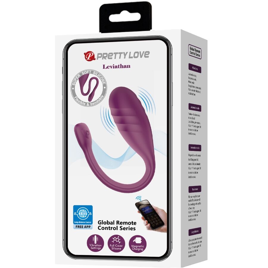 Pretty Love Leviathan Vibrador Controlado por App - Púrpura