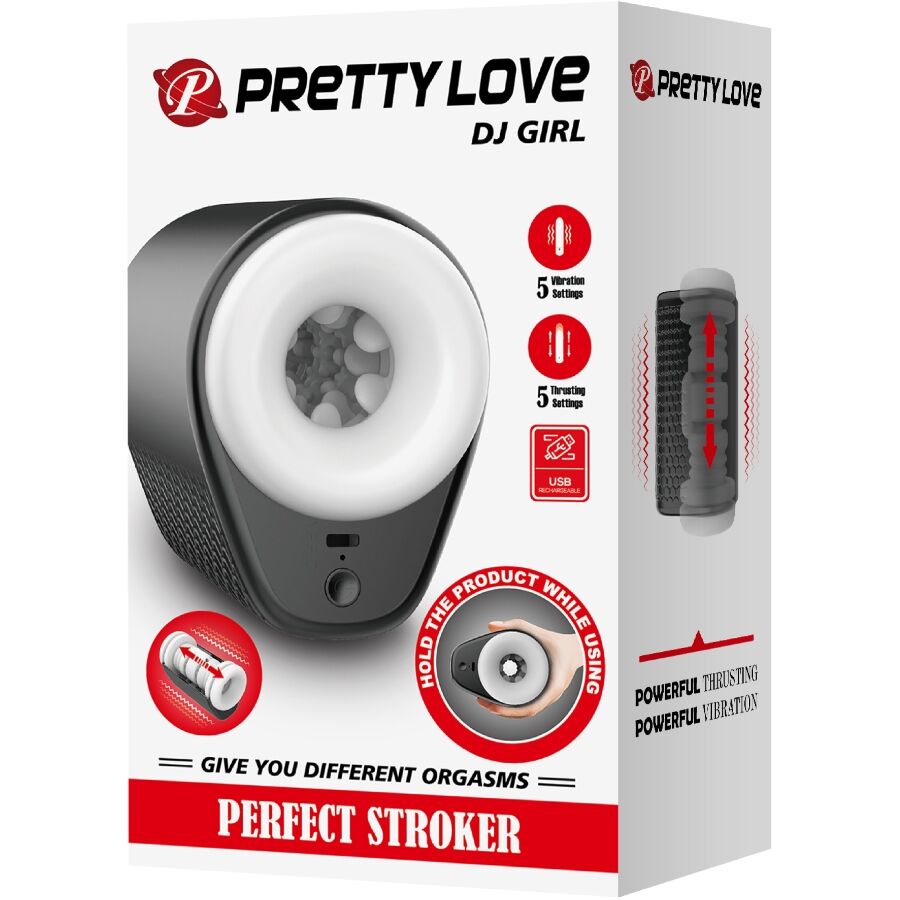 Pretty Love DJ Girl Masturbador Masculino con Vibración - 5 Modos