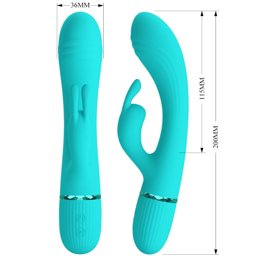 Pretty Love Scocco Vibrator Rabbit Turquoise