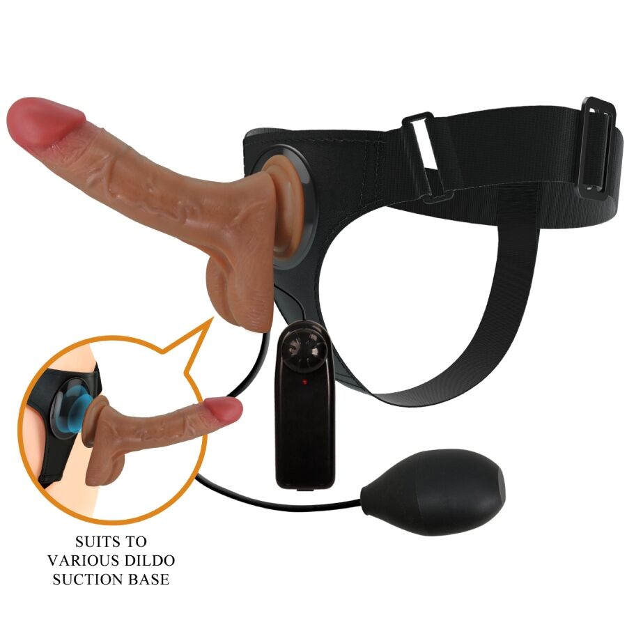 Pretty Love Universal Harness Briefs con Dildo Vibrador 15.5 cm
