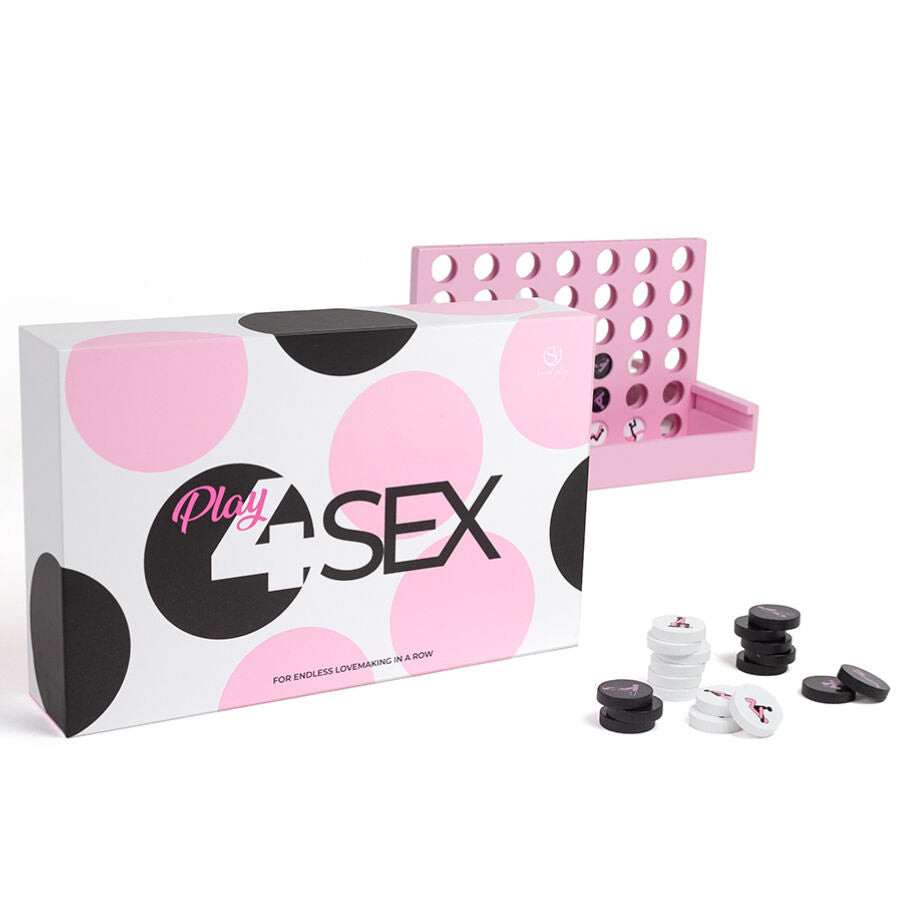 SECRET PLAY Conecta 4 Erótico - Juego de Madera para Parejas con Posturas Kamasutra
