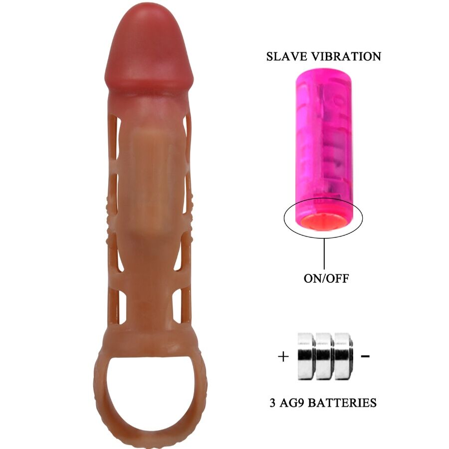 Pretty Love Preston Vibrating Penis Sleeve 18 cm
