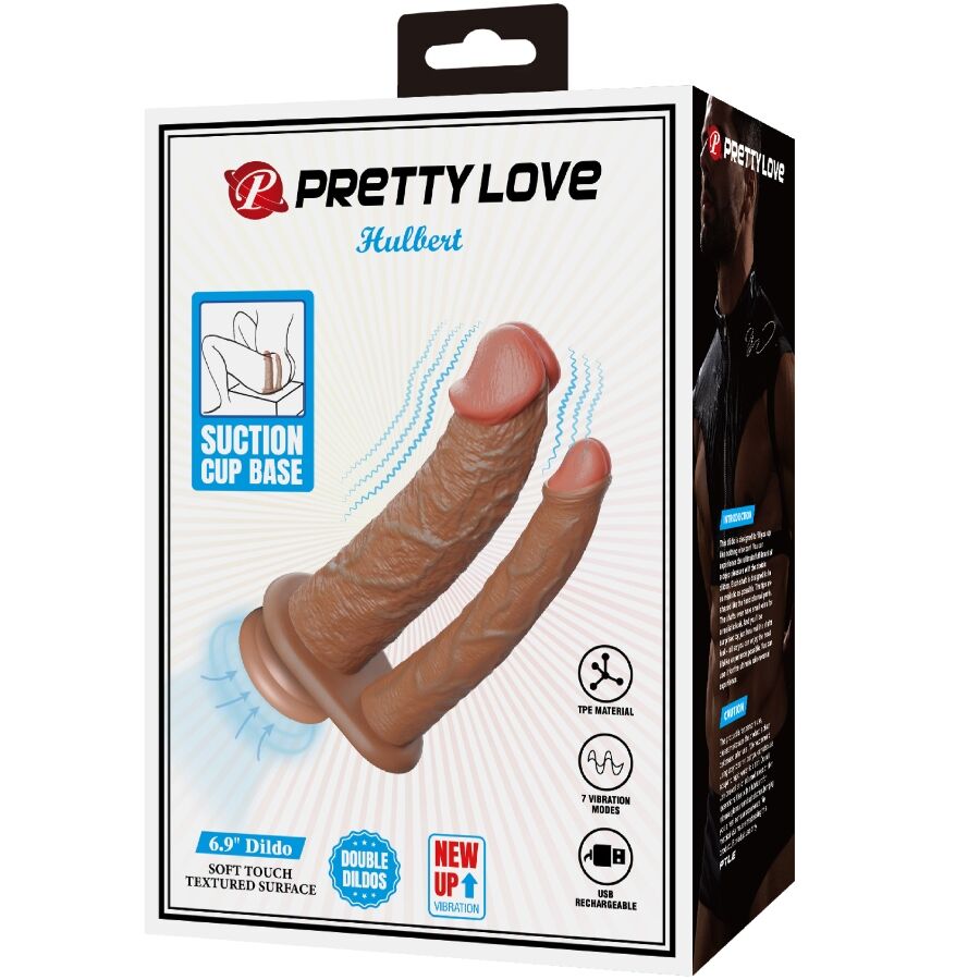Pretty Love Hulbert Double Realistic Dildo with Vibration