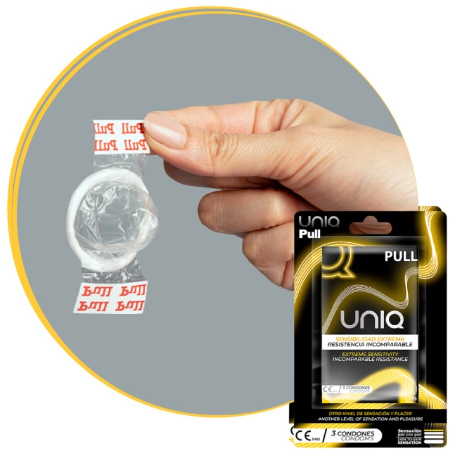 UNIQ Pull Preservativos Sin Látex - Pack 3 Unidades