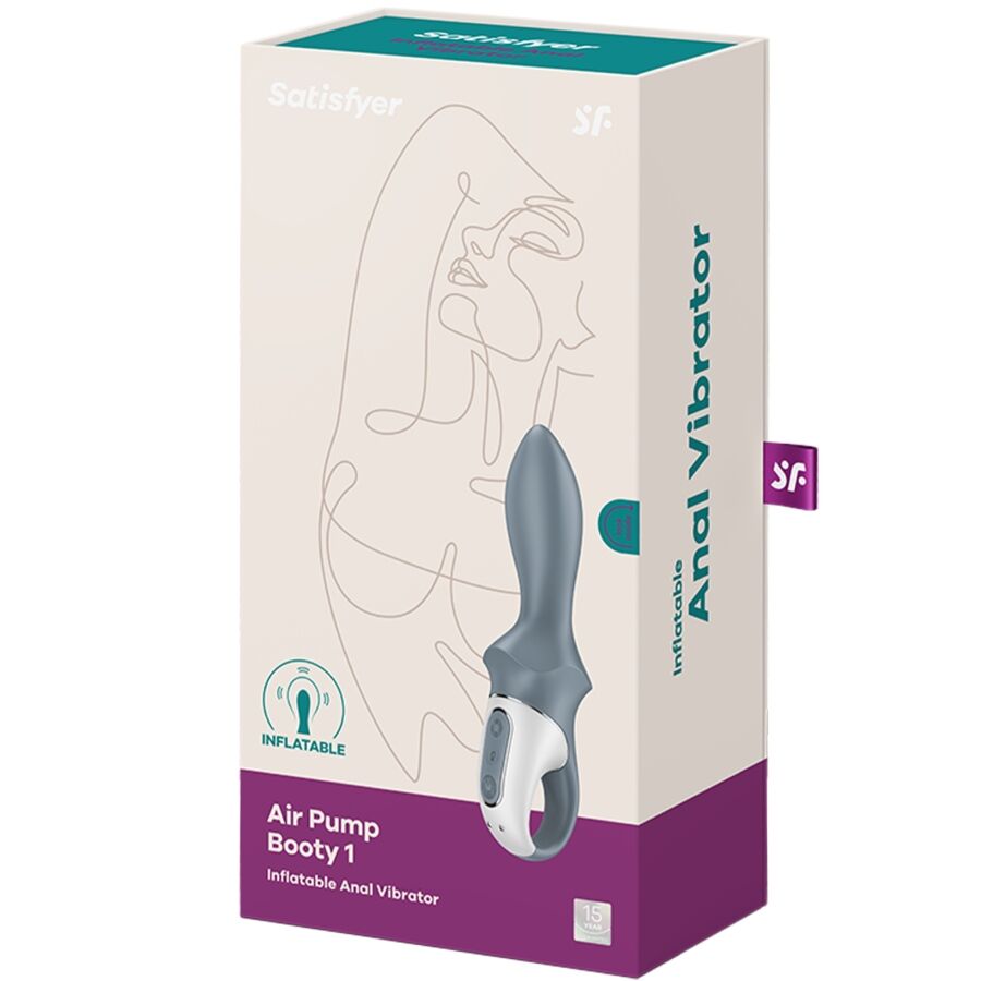 Satisfyer Air Pump Booty 1 - Vibrador Anal Inflable Gris