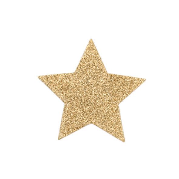 Bijoux Indiscrets Flash Golden Star - Adhesivos Decorativos para Pecho
