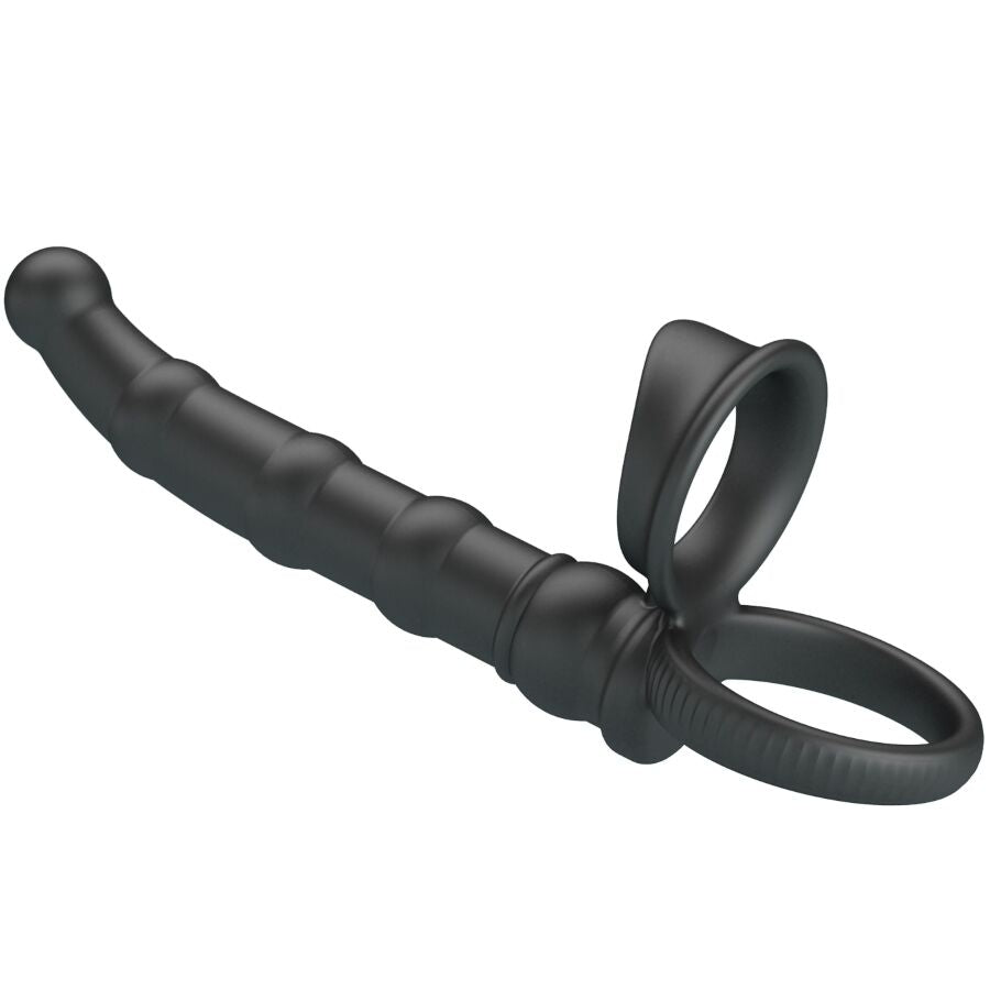 Pretty Love Tatum - Vibrador Anal con Anillo Peneano 10 Vibraciones Negro