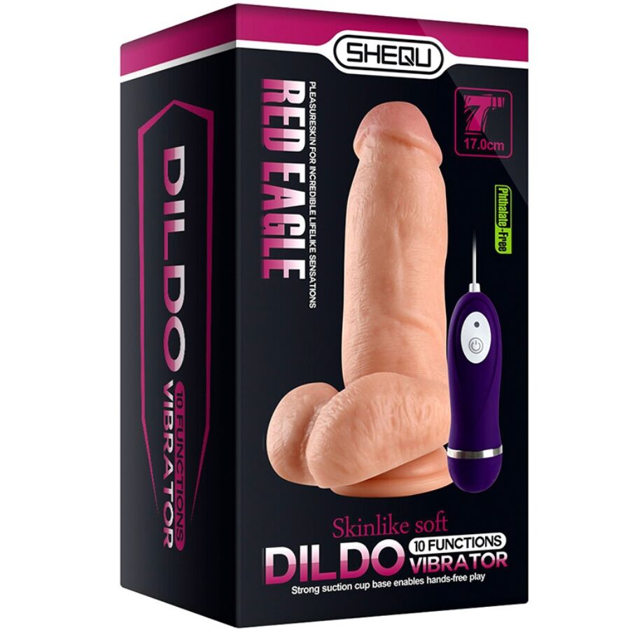 Vibrador Red Eagle con Control Remoto 17 cm