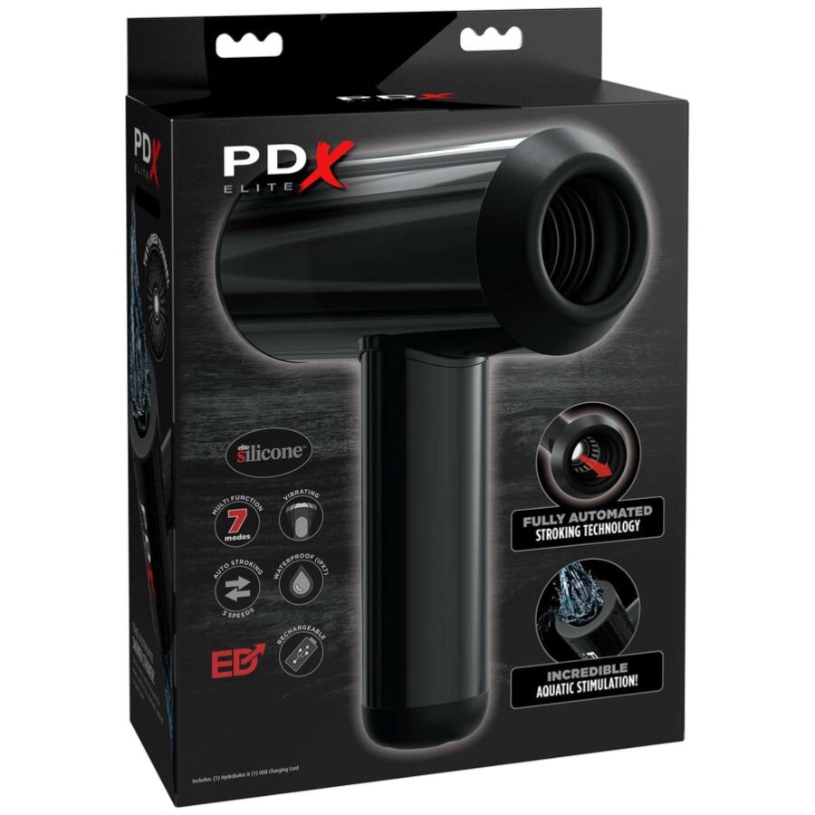PDX Elite Double Aquatic - Masturbador Automático Recargable con 3 Velocidades