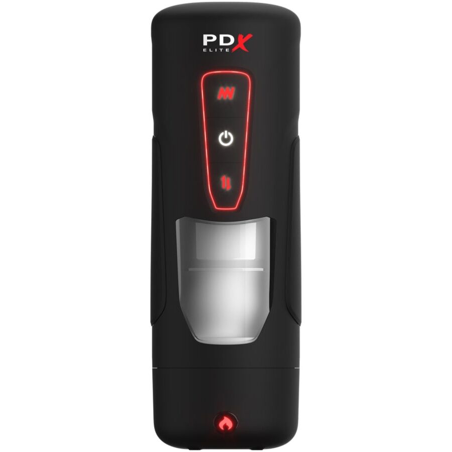 PDX Elite Milk Me Hotter - Masturbador Automático con Vibración, Golpes y Efecto Calor