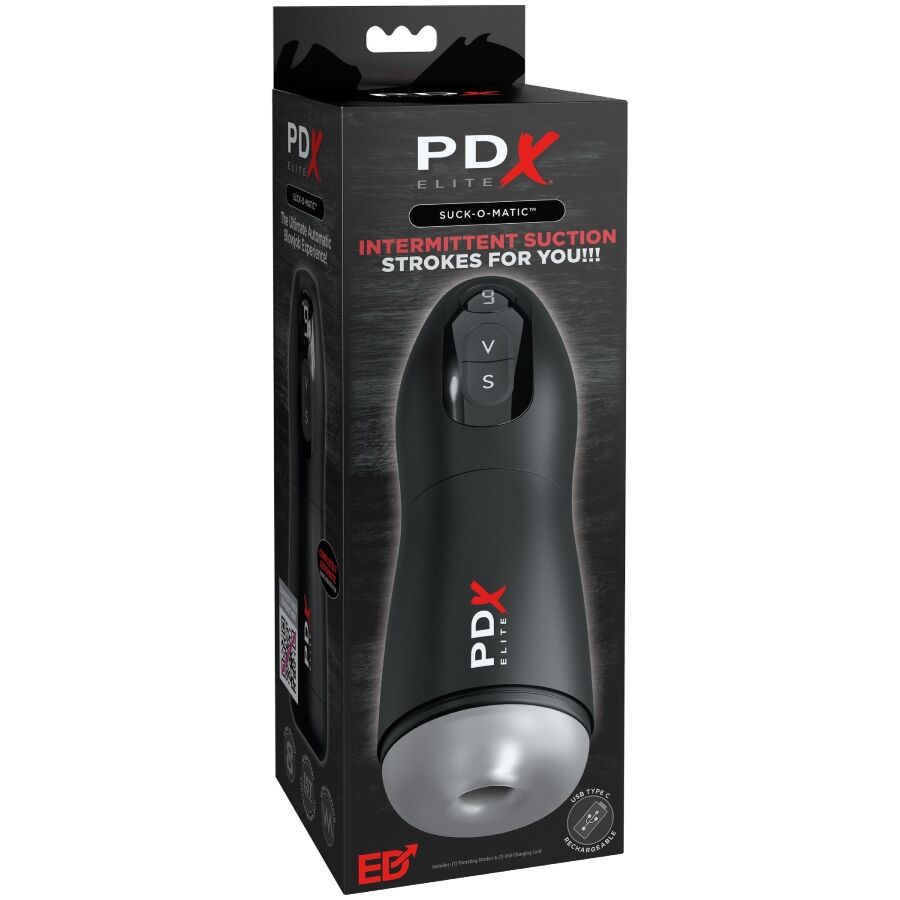 PDX Elite Suck-O-Matic - Masturbador Automático con Succión y Vibración Recargable