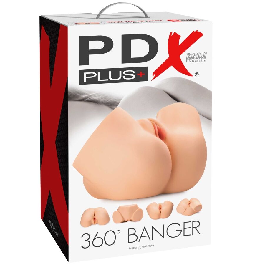 PDX PLUS 360 Banger - Masturbador Realista Dual con Torso Posicionable