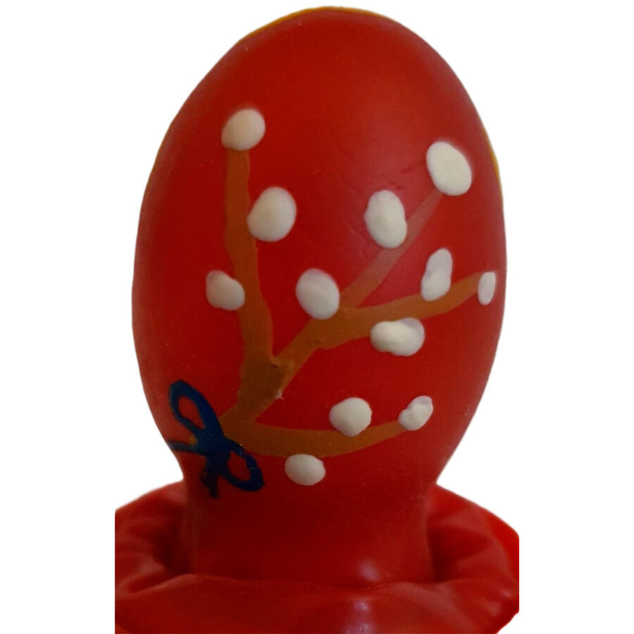 Condomerie Handpainted Novelty Easter Egg Red - Condones Pintados a Mano
