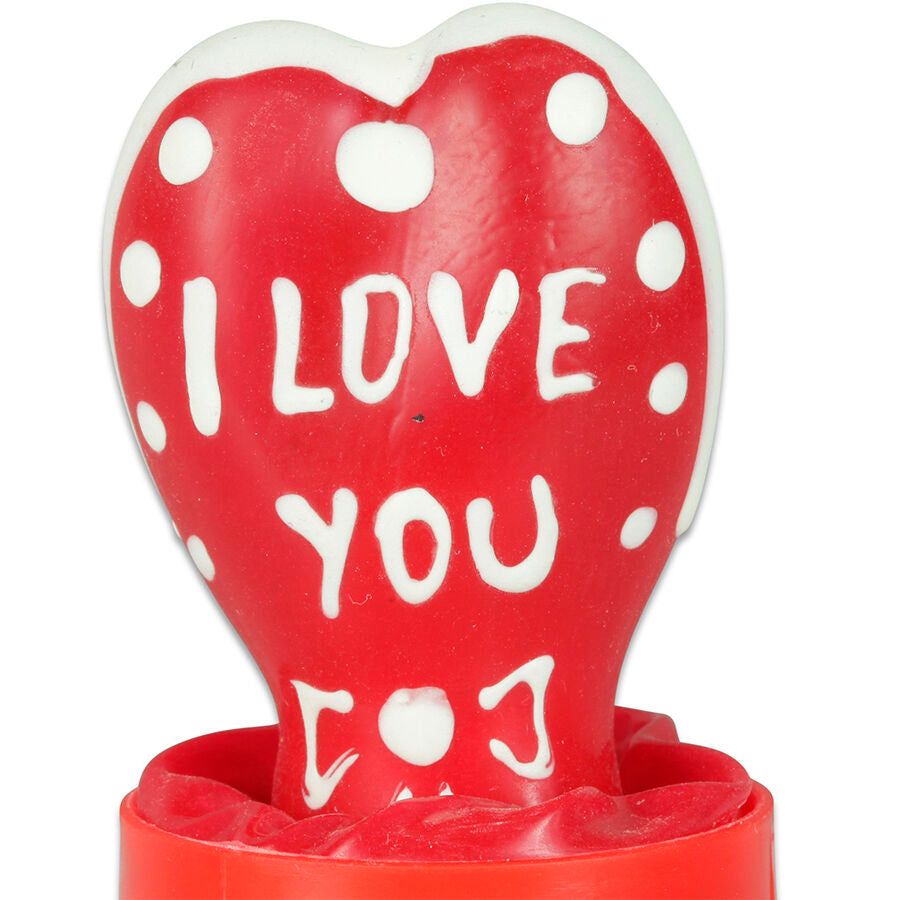 Condomerie Condones Pintados a Mano Corazón I Love You Model 2
