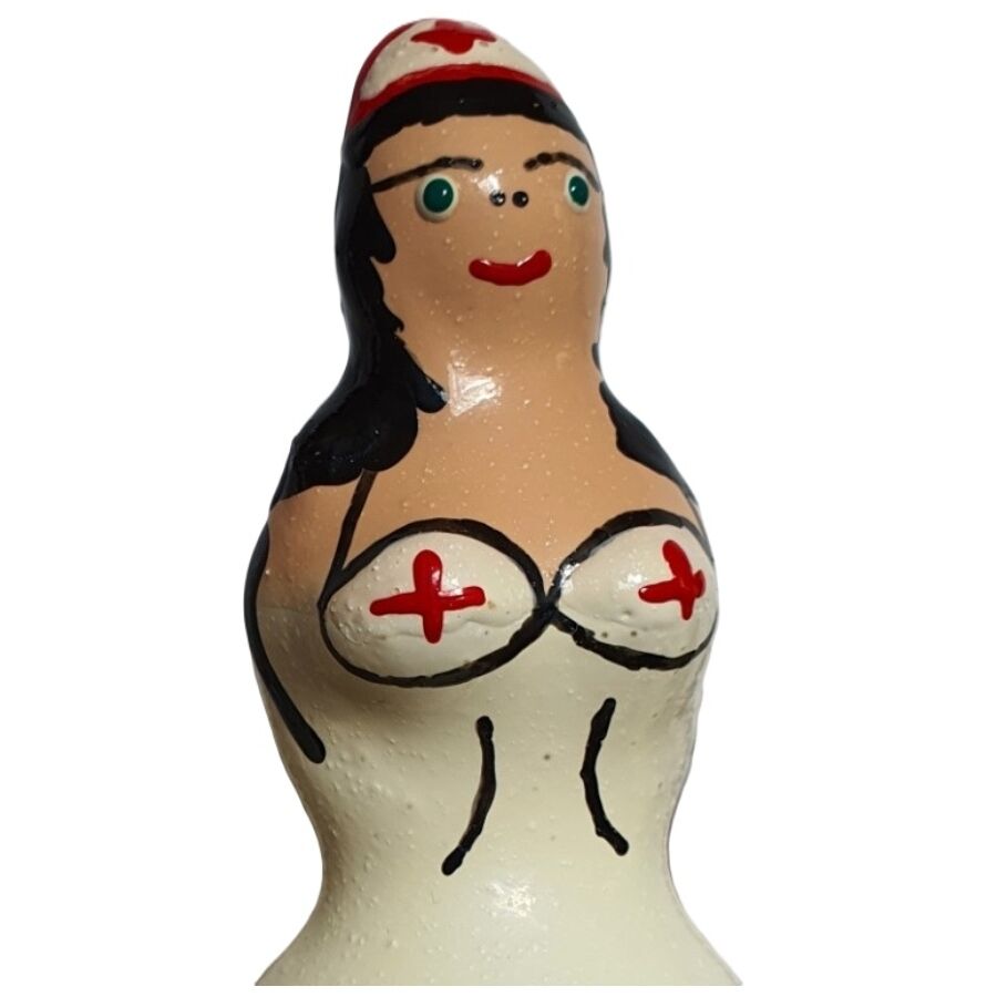 Condones Novelty Handpainted Nurse Black - Condomerie