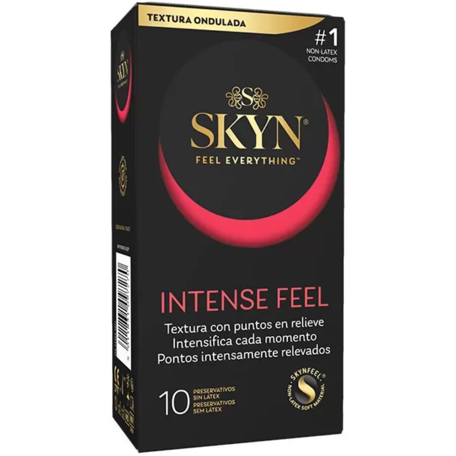 Skyn Intense Feel - Preservativos sin Látex con Textura Ondulada 10 Unidades