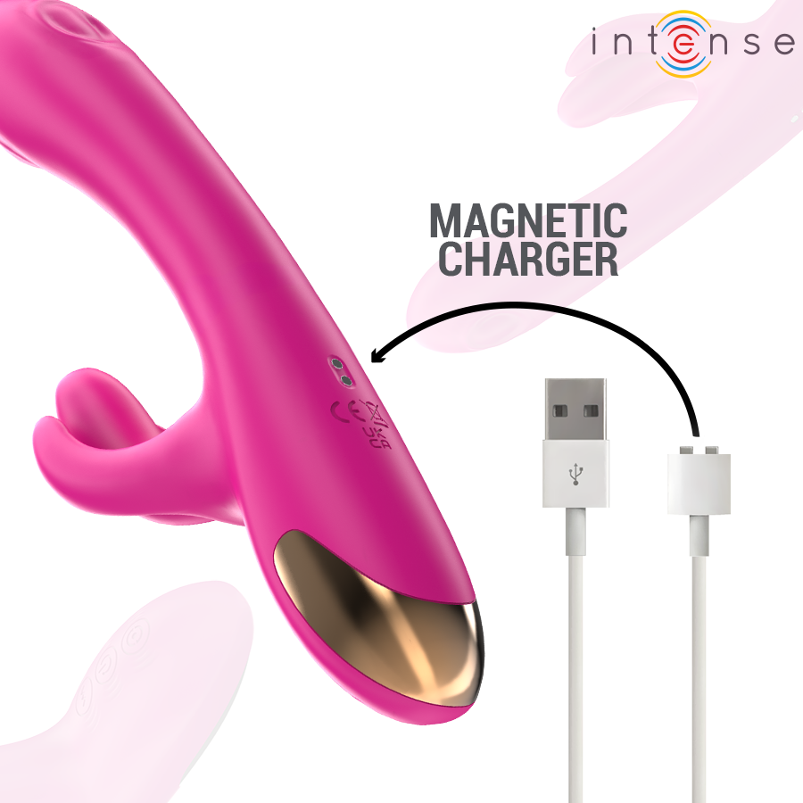 Intense Britney Multifunction Rabbit Vibrator 23 cm Rosa
