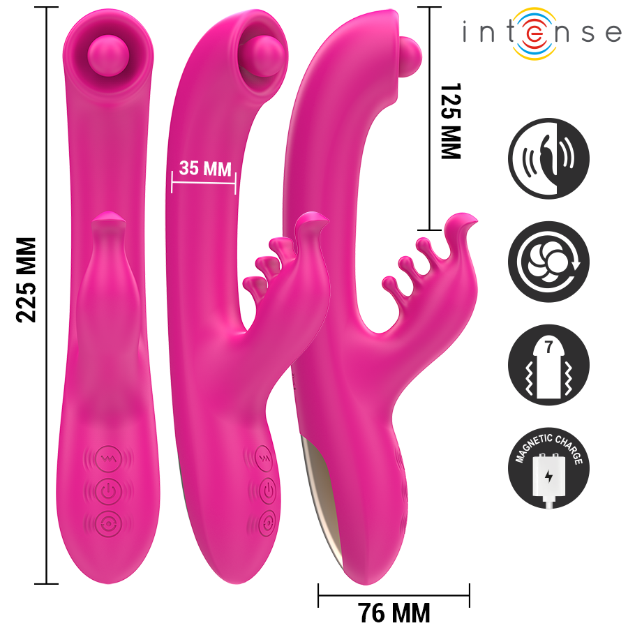 Intense Christina Vibrador Multifunción 22,5 cm Rosa