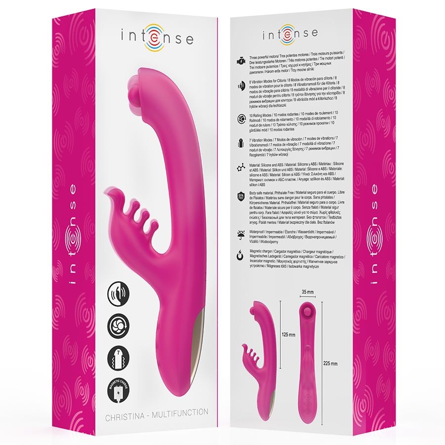 Intense Christina Vibrador Multifunción 22,5 cm Rosa