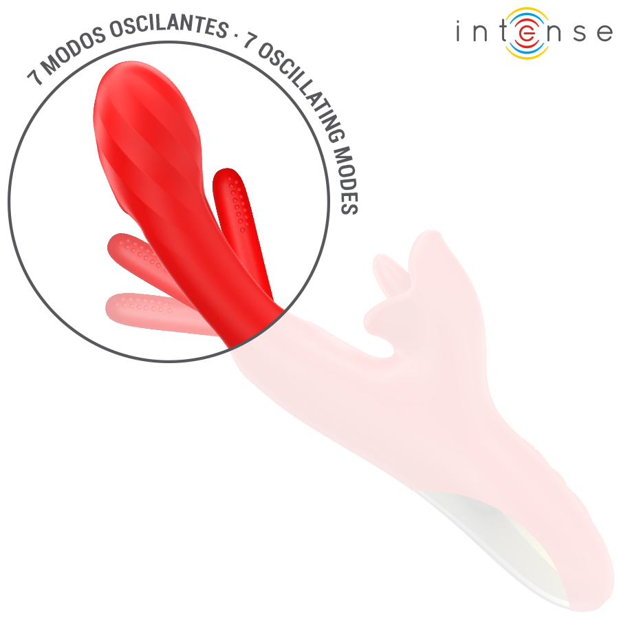 Intense Jessica Vibrador Multifunción Estimulador de Clítoris 24.8 cm Rojo