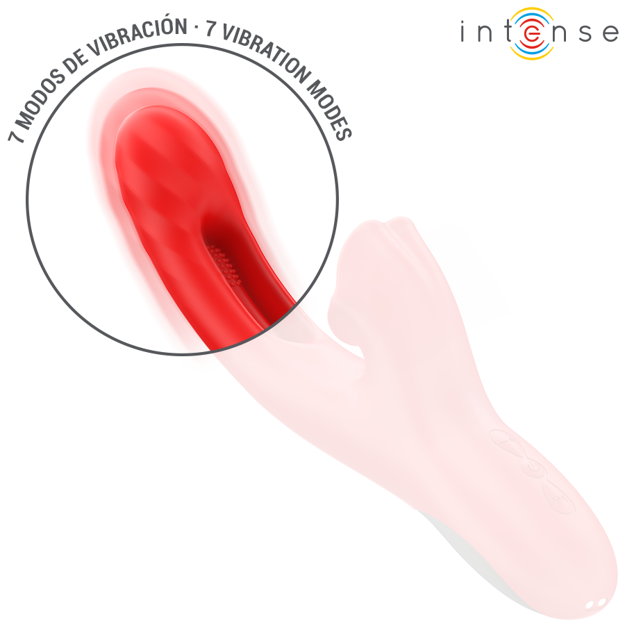 Intense Jessica Vibrador Multifunción Estimulador de Clítoris 24.8 cm Rojo