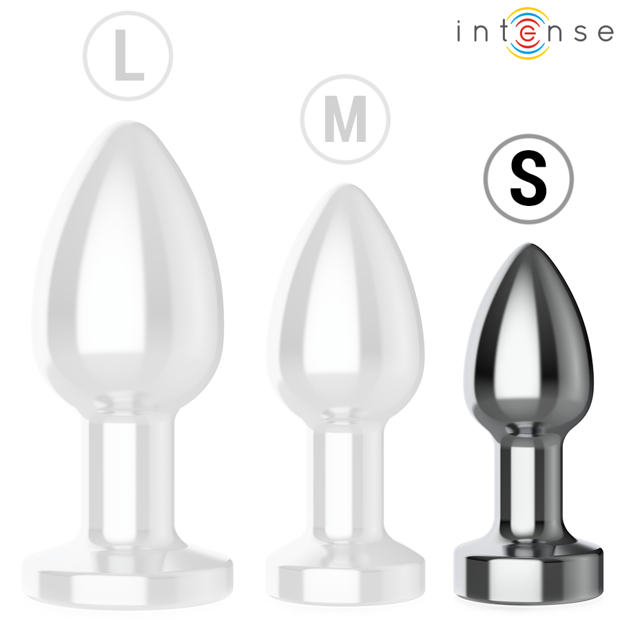 Intense Anal Plug 10 Vibraciones Metal Mando a Distancia Talla S