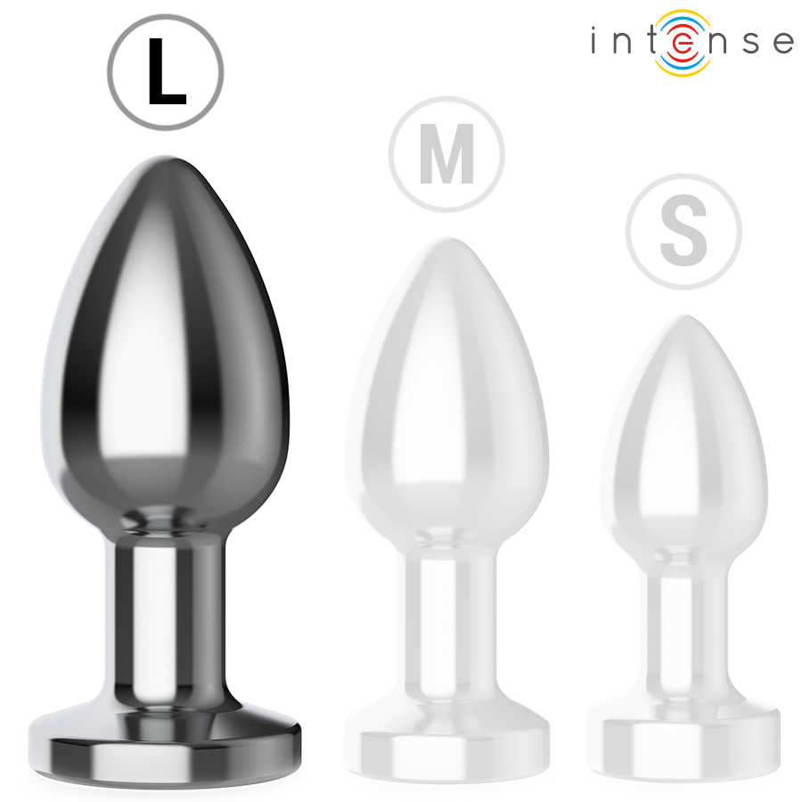 Intense Anal Plug Metal 10 Vibraciones con Control Remoto Talla L