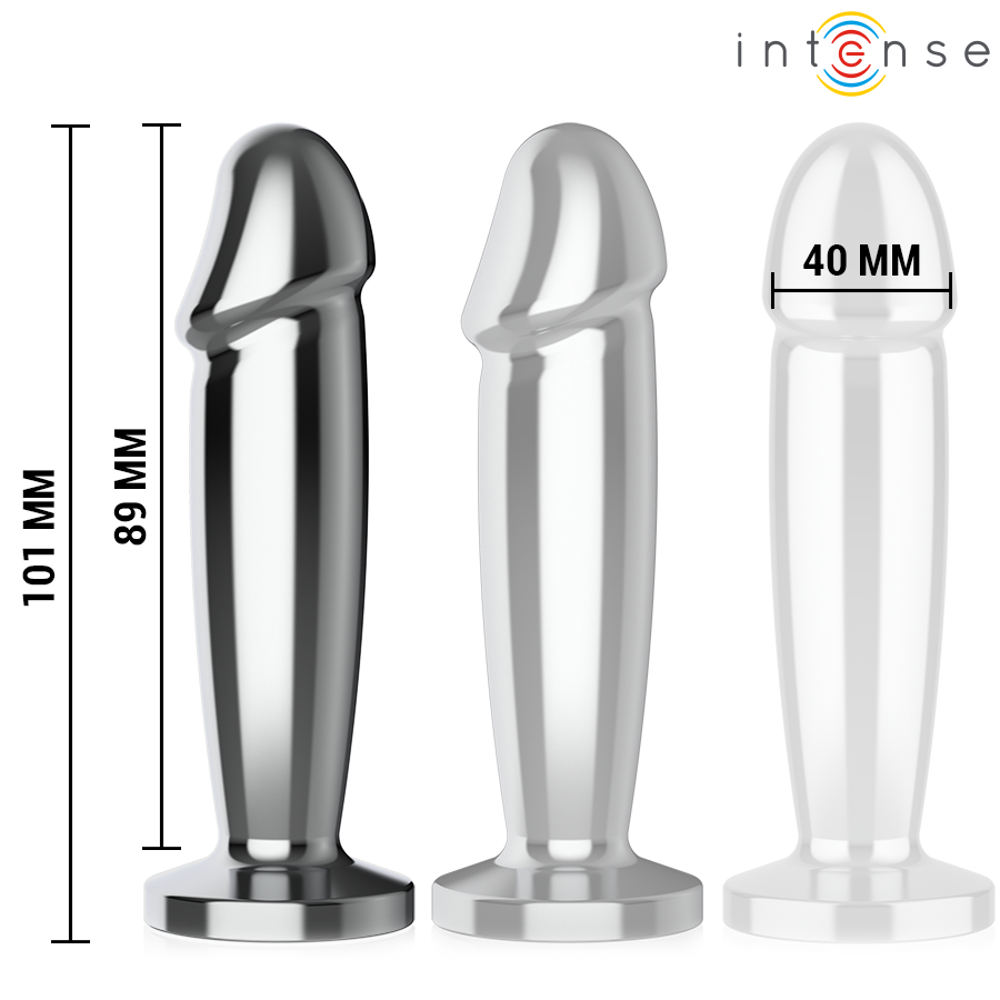 Intense Anal Plug Metal - 10 Vibraciones con Control Remoto
