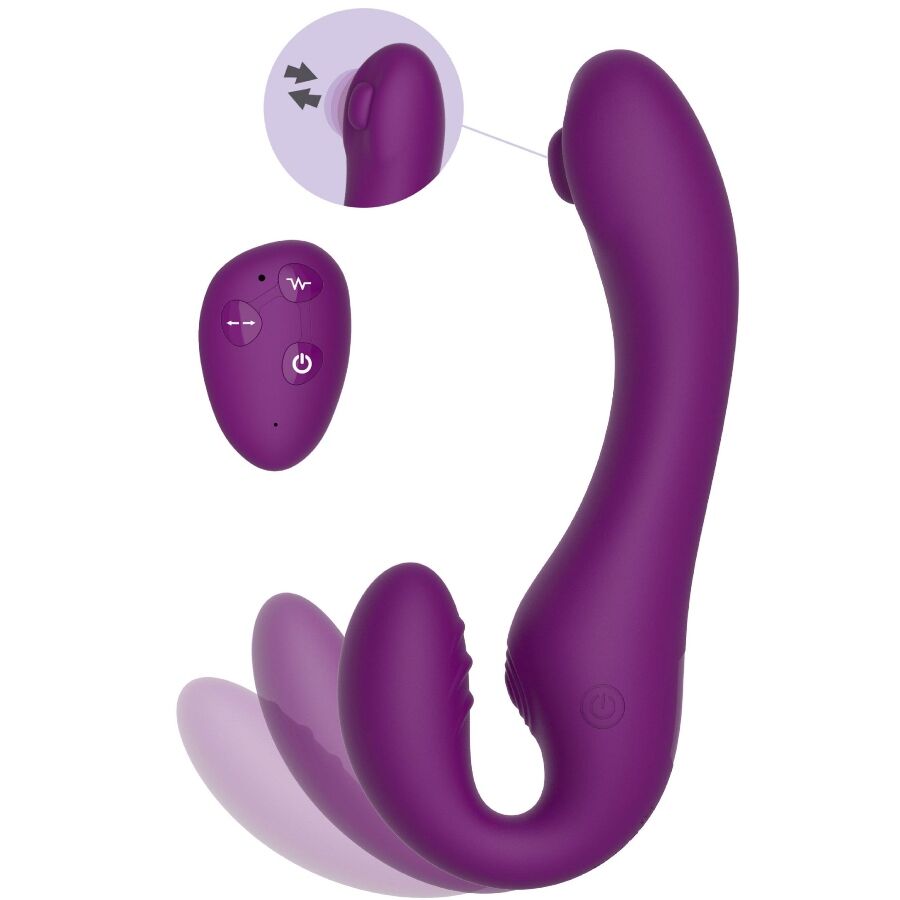 Xocoon 2 en 1 Vibrador sin Tirantes con Control Remoto Morado