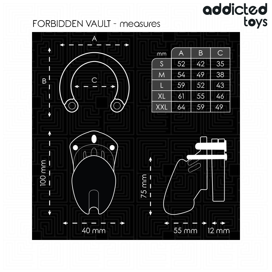 Addicted Toys Locked Forbidden Vault - Jaula de Castidad 10 cm
