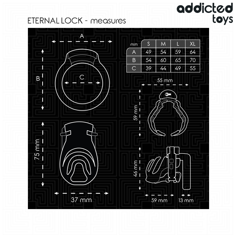 Addicted Toys Locked Eternal Lock - Jaula para Pene 9 cm