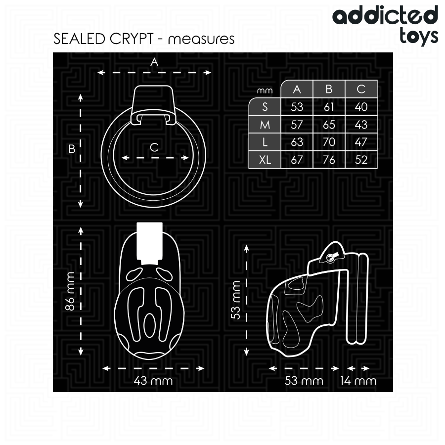 Addicted Toys Locked Sealed Crypt - Jaula para Pene 8 cm