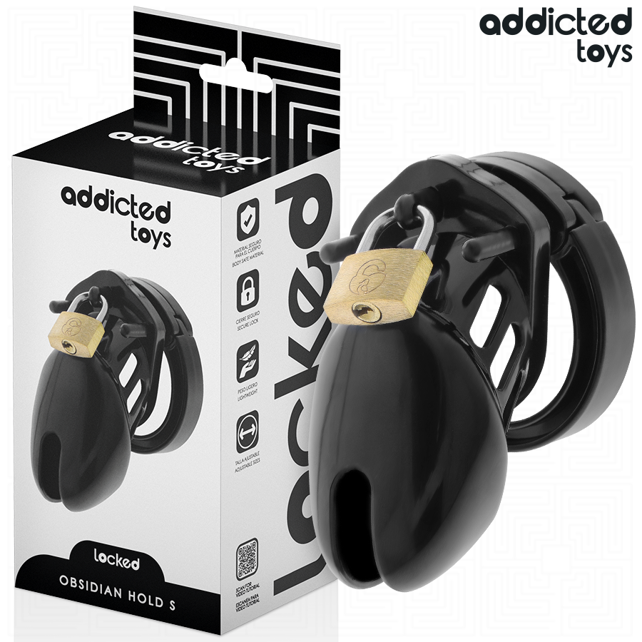 Addicted Toys Locked Obsidian Hold - Jaula para Pene Talla S