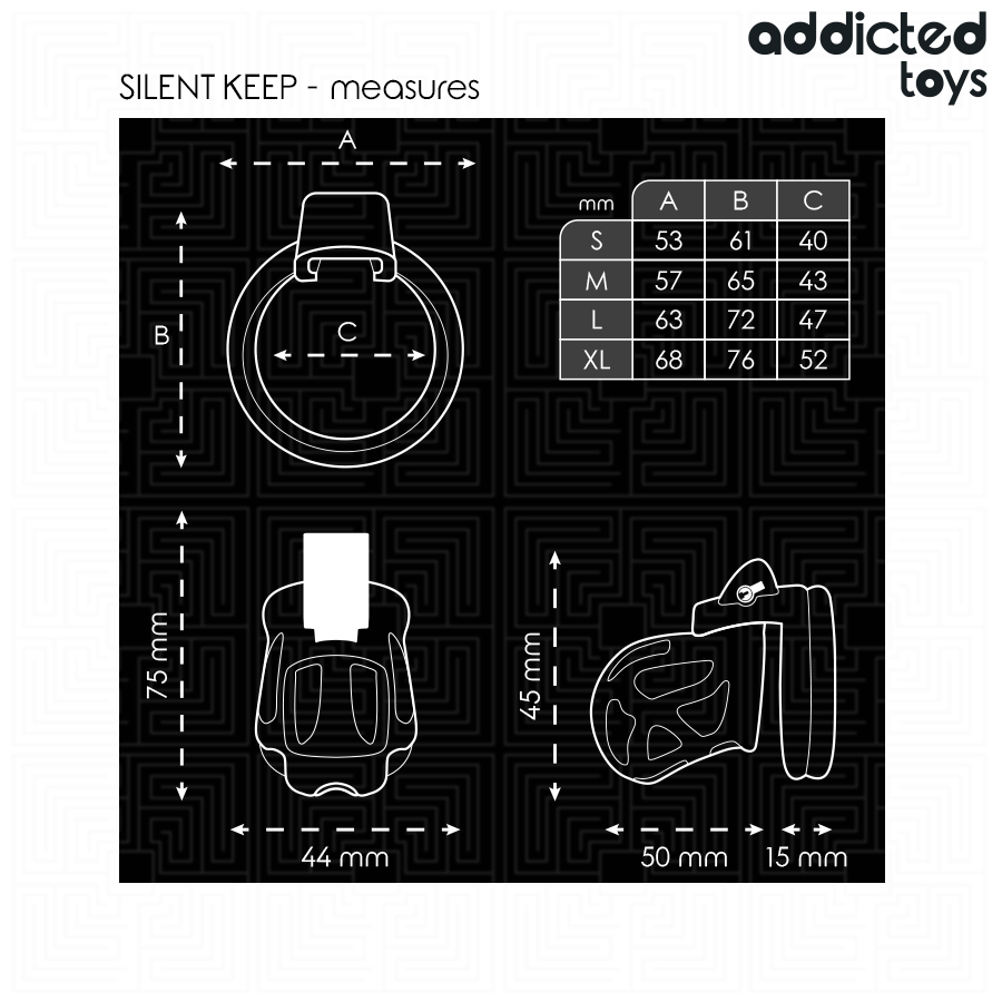 Jaula de Castidad Silent Keep 7.5 cm - Addicted Toys Locked