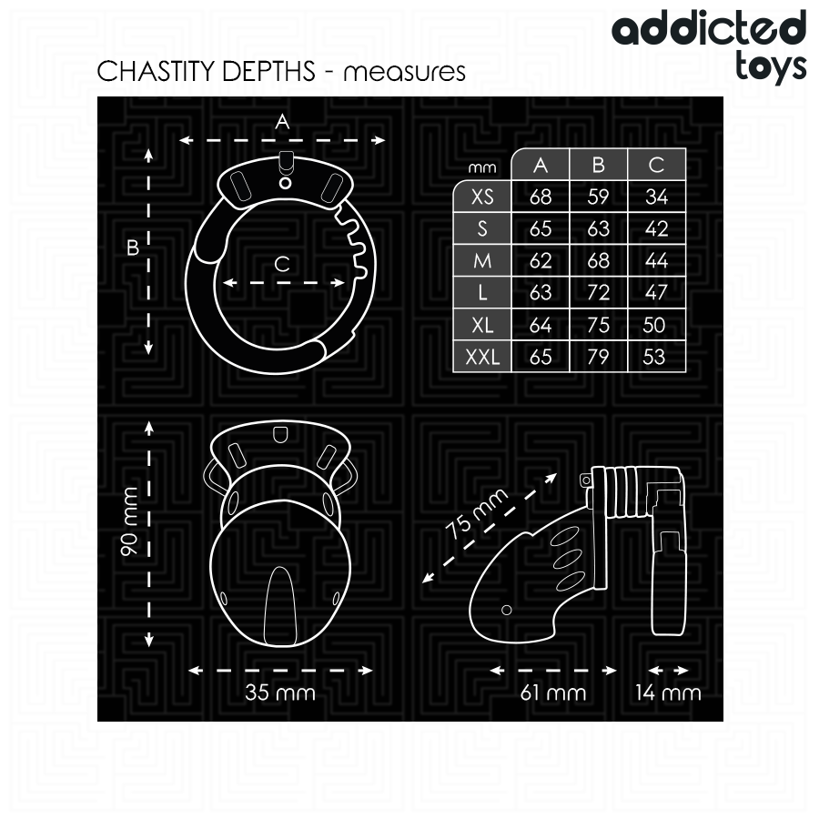 Addicted Toys Locked - Jaula de Castidad Ajustable 7.5 cm