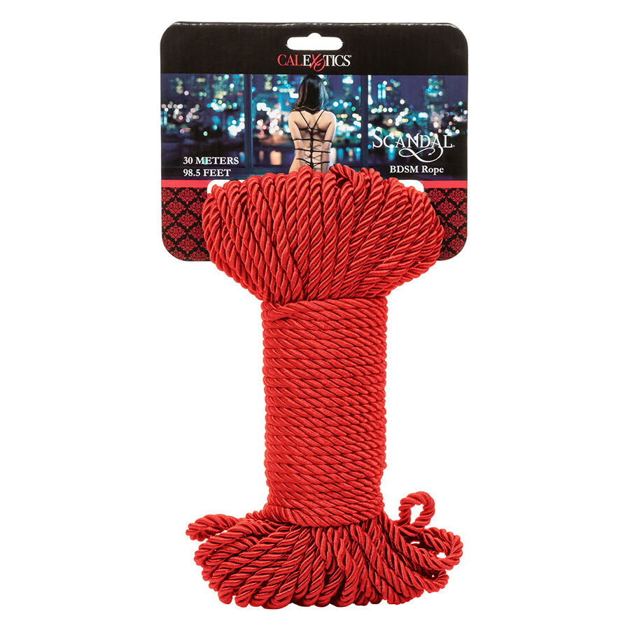 CalExotics Scandal Cuerda BDSM Roja 30 Metros - Shibari